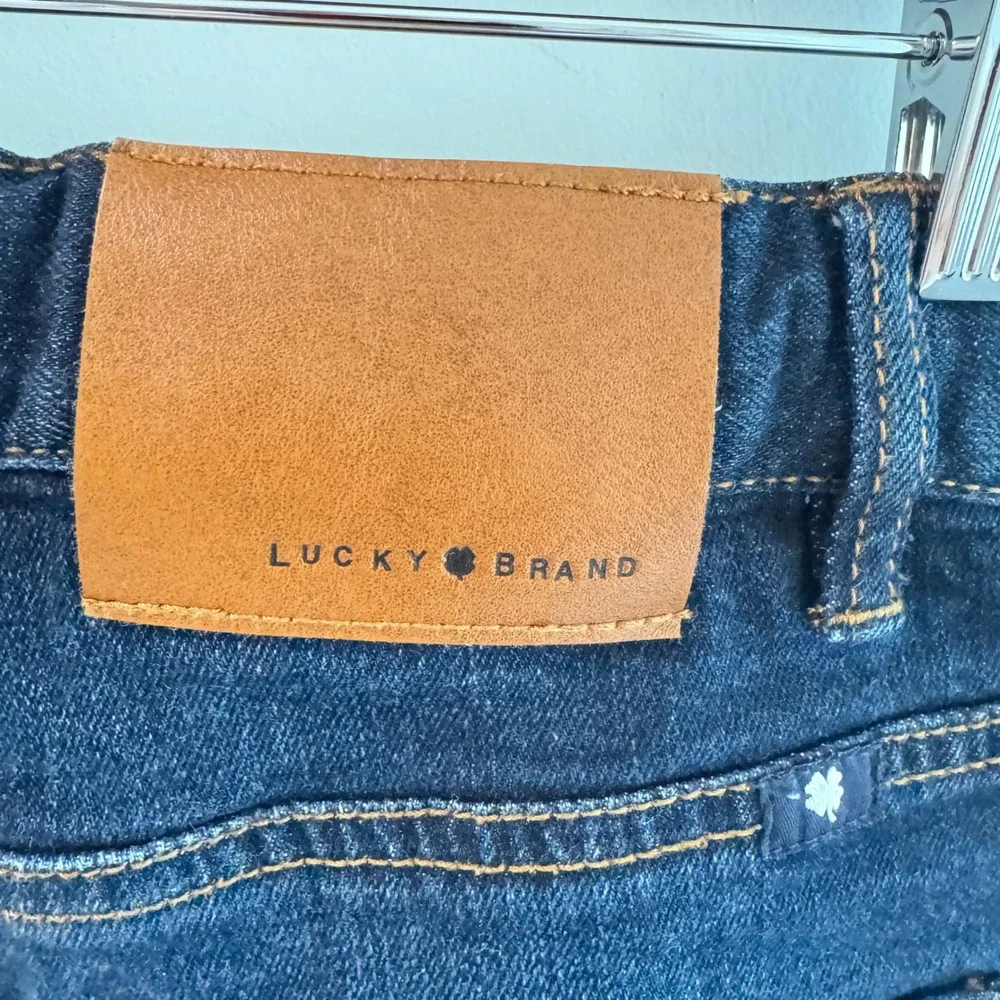 Lucky Brand Kids Classic Straight Dark Wash Denim Jeans Size 10 Adjustable Waist